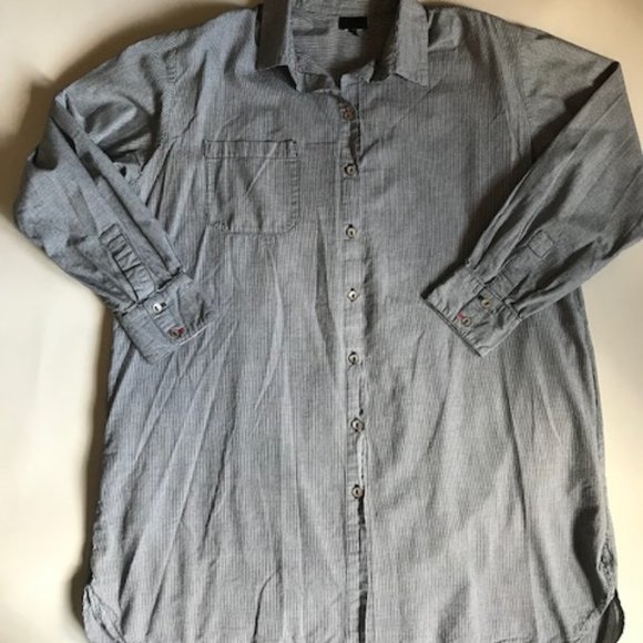 Black and white check cotton tunic shirt - Picture 13 of 13